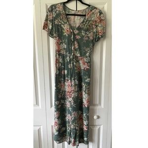 Target Floral Green Jumpsuit